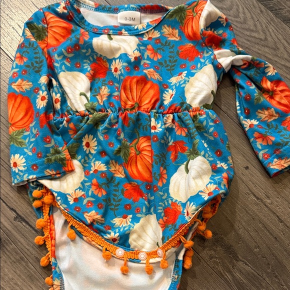 Other - SHEIN Floral Pumpkin Print Kids One Piece